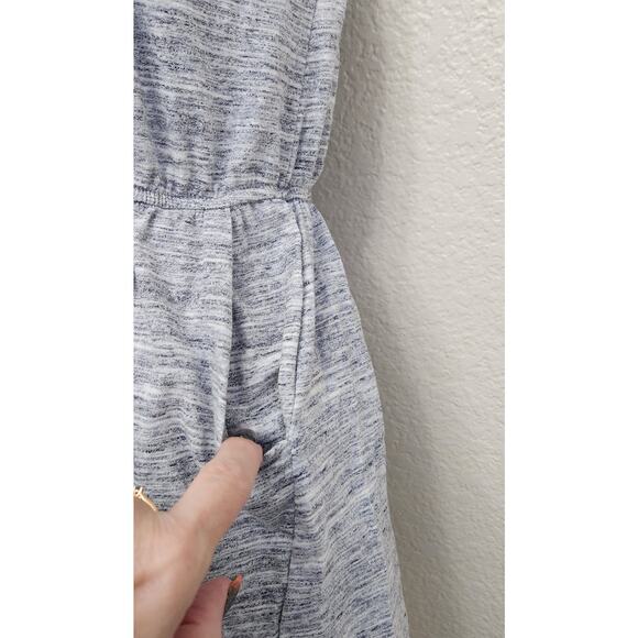 Mossimo Supply Co Gray Heathered Strapless Romper XS Pockets Elastic Waist Soft - Picture 2 of 5